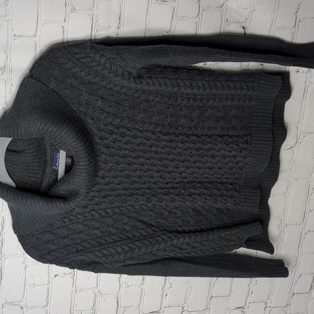 American eagle cowl neck knit sweater